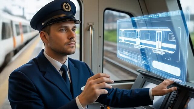 Train Driver Uses Futuristic HUD Display