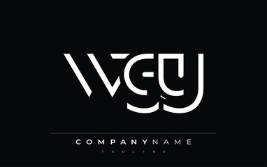 WGY abstract letter design. Modern Business Logo Design With Abstract Typography and Contemporary Style