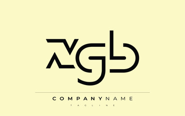 Obraz premium XGB abstract letter design. Modern Business Logo Design With Abstract Typography and Contemporary Style