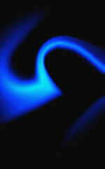 Abstract blue swirl on a dark black background