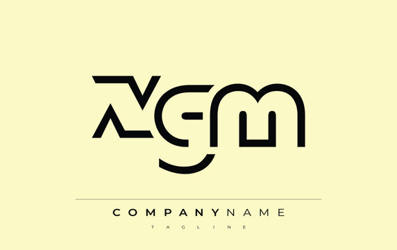 XGM abstract letter design. Modern Business Logo Design With Abstract Typography and Contemporary Style