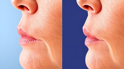 Detailed blog on wrinkle treatments around the mouth, comparing before-and-after images of laser resurfacing, fillers, and natural collagen restoration