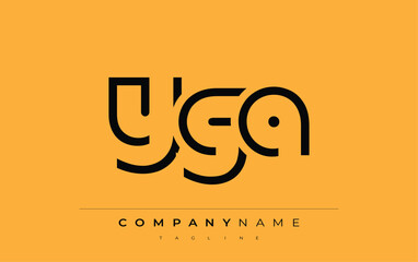 YGA abstract letter design. Modern Business Logo Design With Abstract Typography and Contemporary Style