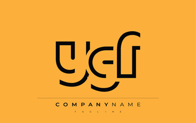 YGF abstract letter design. Modern Business Logo Design With Abstract Typography and Contemporary Style