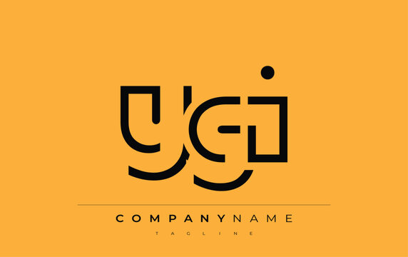 YGI abstract letter design. Modern Business Logo Design With Abstract Typography and Contemporary Style