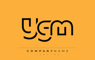 YGM abstract letter design. Modern Business Logo Design With Abstract Typography and Contemporary Style