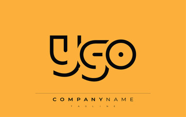 YGO abstract letter design. Modern Business Logo Design With Abstract Typography and Contemporary Style