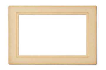 Classic rectangular frame with double outline, insulated, transparent background