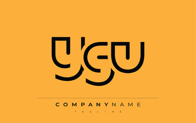 YGU abstract letter design. Modern Business Logo Design With Abstract Typography and Contemporary Style