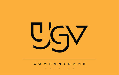 YGV abstract letter design. Modern Business Logo Design With Abstract Typography and Contemporary Style