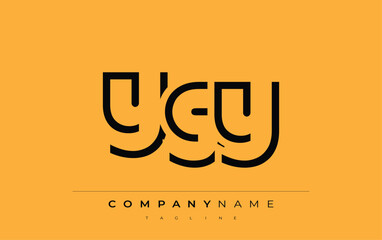 YGY abstract letter design. Modern Business Logo Design With Abstract Typography and Contemporary Style