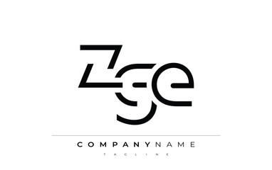 ZGE abstract letter design. Modern Business Logo Design With Abstract Typography and Contemporary Style