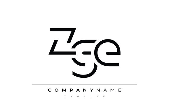 ZGE abstract letter design. Modern Business Logo Design With Abstract Typography and Contemporary Style