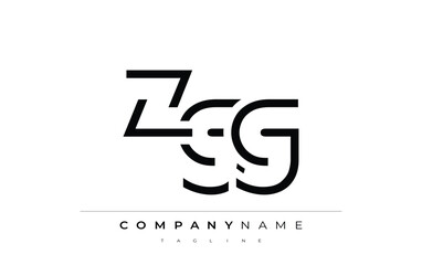 ZGG abstract letter design. Modern Business Logo Design With Abstract Typography and Contemporary Style