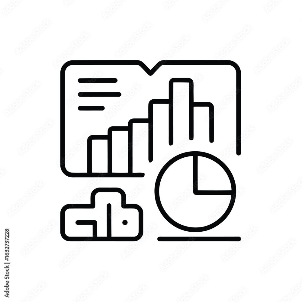Aufkleber business analytics report with financial data for strategic decision making and performance monitori
