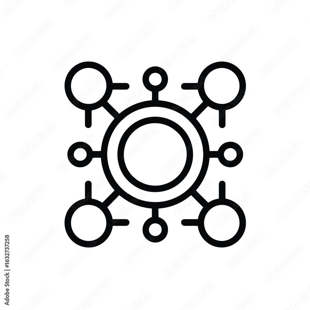 Poster connected network nodes representing communication connectivity and interconnectedness for data shar