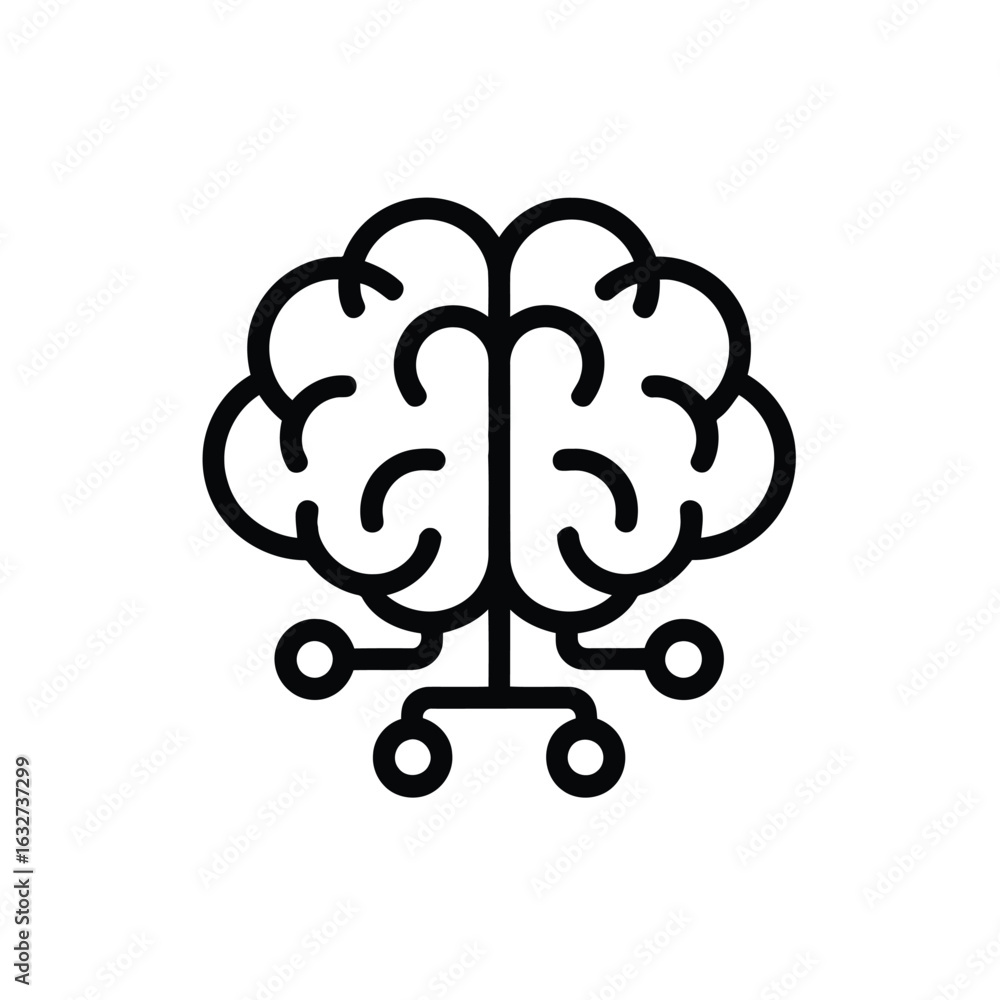 Poster digital brain connectivity a symbolic representation of artificial intelligence and neural network t