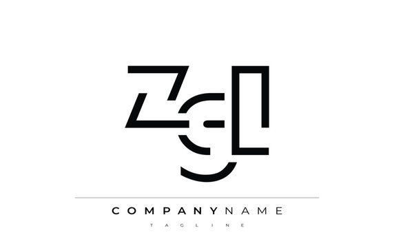 ZGL abstract letter design. Modern Business Logo Design With Abstract Typography and Contemporary Style