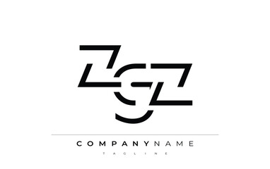 ZGZ abstract letter design. Modern Business Logo Design With Abstract Typography and Contemporary Style