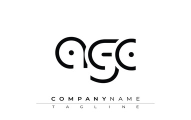 AGC abstract letter design. Modern Business Logo Design With Abstract Typography and Contemporary Style