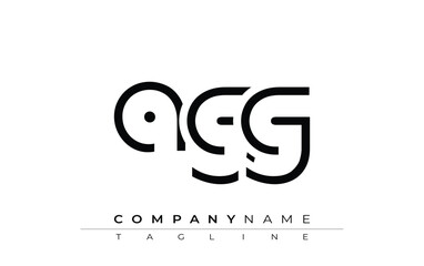 AGG abstract letter design. Modern Business Logo Design With Abstract Typography and Contemporary Style