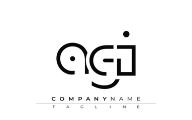 AGI abstract letter design. Modern Business Logo Design With Abstract Typography and Contemporary Style