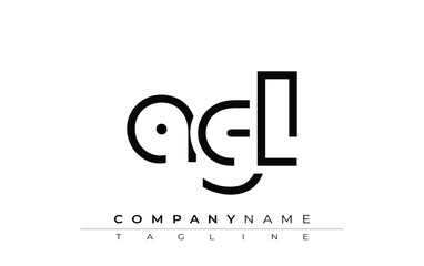 AGL abstract letter design. Modern Business Logo Design With Abstract Typography and Contemporary Style