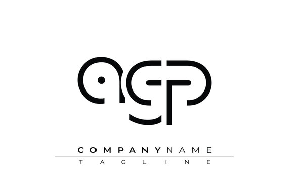 AGP abstract letter design. Modern Business Logo Design With Abstract Typography and Contemporary Style