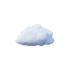 Fluffy Cloud. Symbol Of Weather And Imagination Isolated On Transparent Background