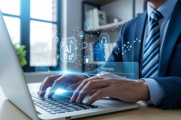 Online Business Strategy with Digital Tablet and Icons.