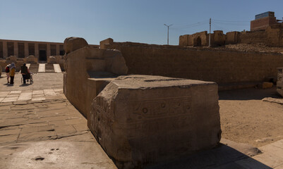 Facade, Temple of Seti I, Abydos, Egypt.