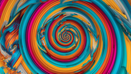 Abstract layered spiral patterns creating optical illusions.
