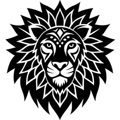 Fototapeta premium lion head vector mandala design