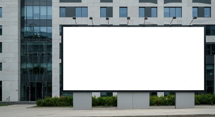 Fototapeta premium Billboard Display, Urban Setting, Advertising Space, Public Area, Commercial Environment, Street View, Advertising Concept