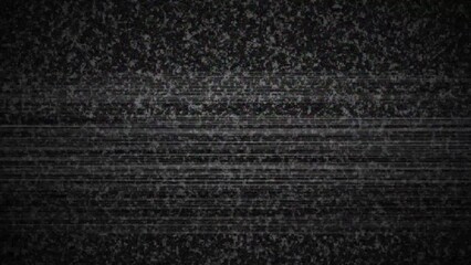 Black and white television static with horizontal lines