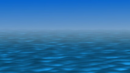 Obraz premium Blue Ocean Waves Under Clear Sky Background water