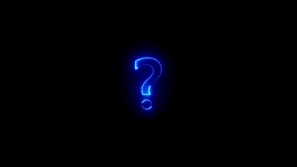 Glowing Blue Question Mark Silhouette punctuation symbol