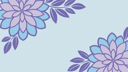 Obraz premium Floral design with pastel colors and decorative leaves for a delicate background