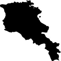 Armenia map (Mercator projection)
