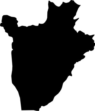 Burundi map (Mercator projection)