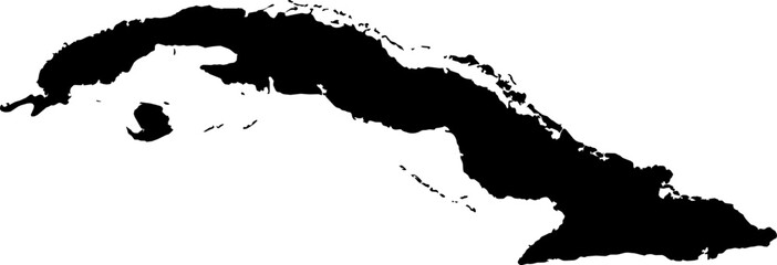 Cuba map (Mercator projection)
