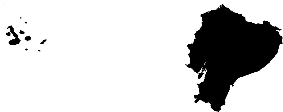 Ecuador map (Mercator projection)