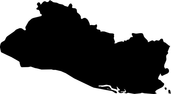 El Salvador map (Mercator projection)