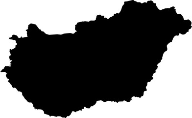 Hungary map (Mercator projection)