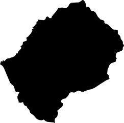 Lesotho map (Mercator projection)