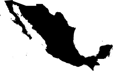 Mexico map (Mercator projection)