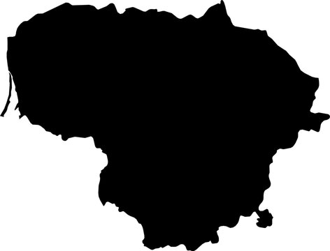 Lithuania map (Mercator projection)
