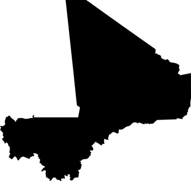 Mali map (Mercator projection)