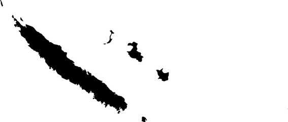 New Caledonia map (Mercator projection)