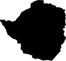 Zimbabwe map (Mercator projection)